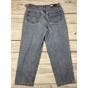 Vintage Tommy Hilfiger Straight Jeans Men 34x29 Light Wash Wide Baggy 90s Y2K